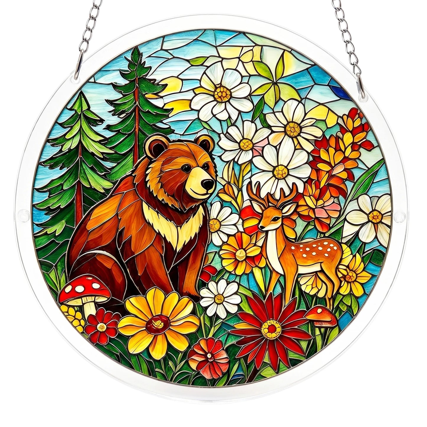 Sun Catcher Puzzle Curtain Decoration Unique Acrylic Sun Catcher Puzzle Kit 7.36 Inch for Doors Garden and Window Hanging Home Peaceful Pleasures Health and Wellness U