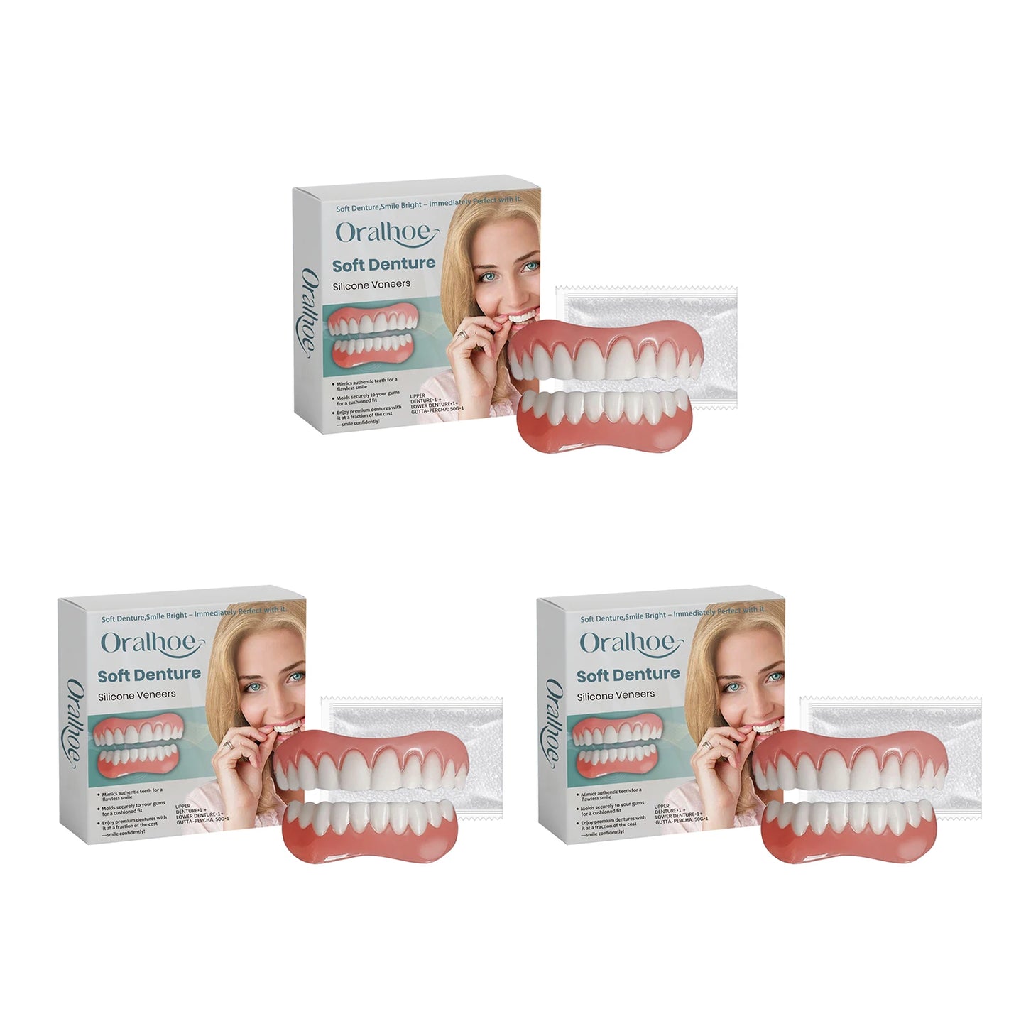 Soft Silicone Temporary Tooth Veneers Smile Correction Kit
