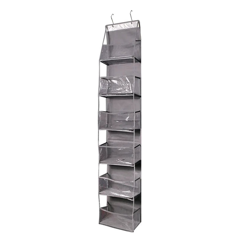 Door-Mounted Yarn Organizer – 6 Clear Bags & 2 Hooks