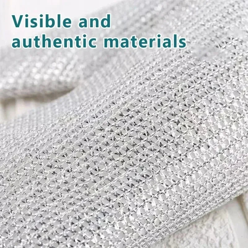 Silver Wire Dishwashing Gloves – Reusable Kitchen Scrubbers