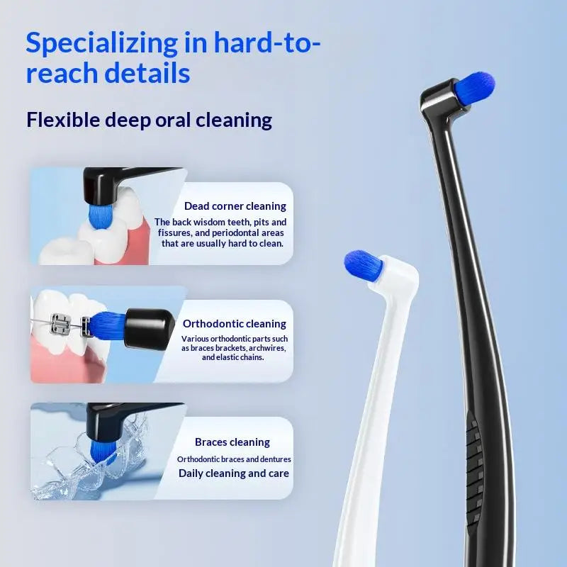 Small Head Single Bundle Interdental Brush Teeth Cleaning Toothbrush Deep Oral Cleaning Soft Bristle Colorful Small Head Brush Peaceful Pleasures Health and Wellness