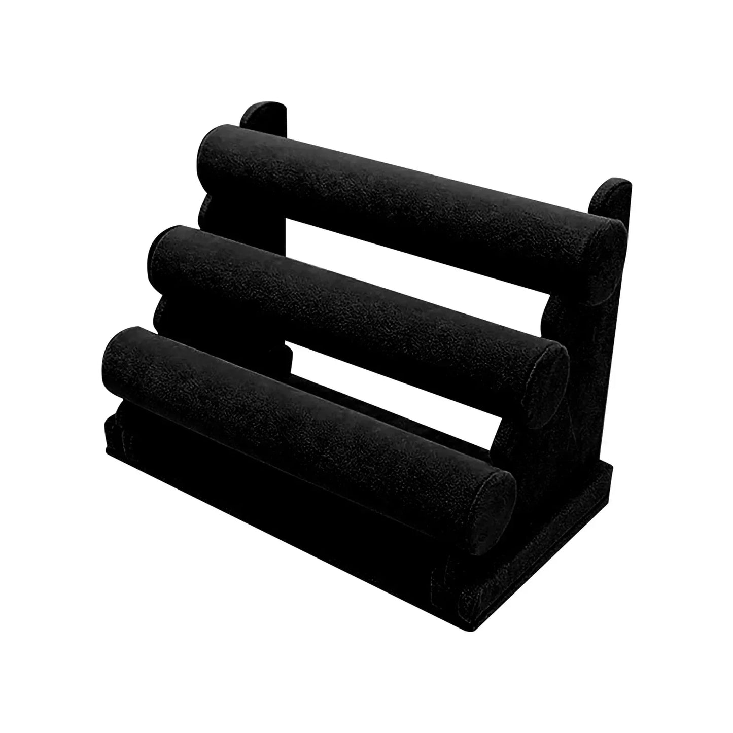 3-Tier Velvet Bracelet & Watch Jewelry Organizer Stand Rack