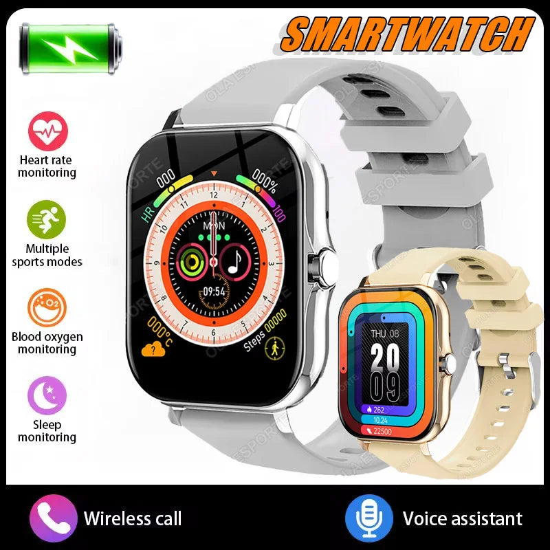 2026 New Smart Watch BT Call Message Notification Heart Rate Sleep Health Monitoring Outdoor Sports Fitness Tracking Smartwatch Peaceful Pleasures Health and Wellness 1Wh1Go