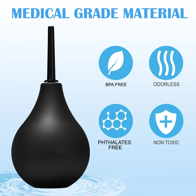 Anal Douche Bulb – 4 Sizes, Anti-Backflow Personal Hygiene Cleansing