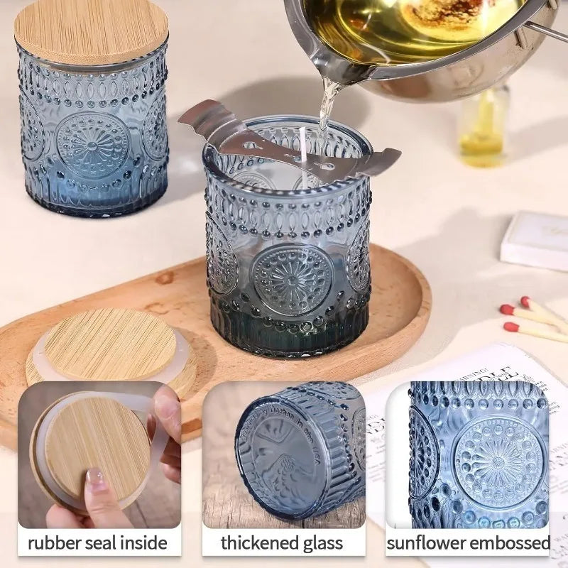 12-Pack Glass Candle Holders | Multicolor Table Decor & DIY Jars