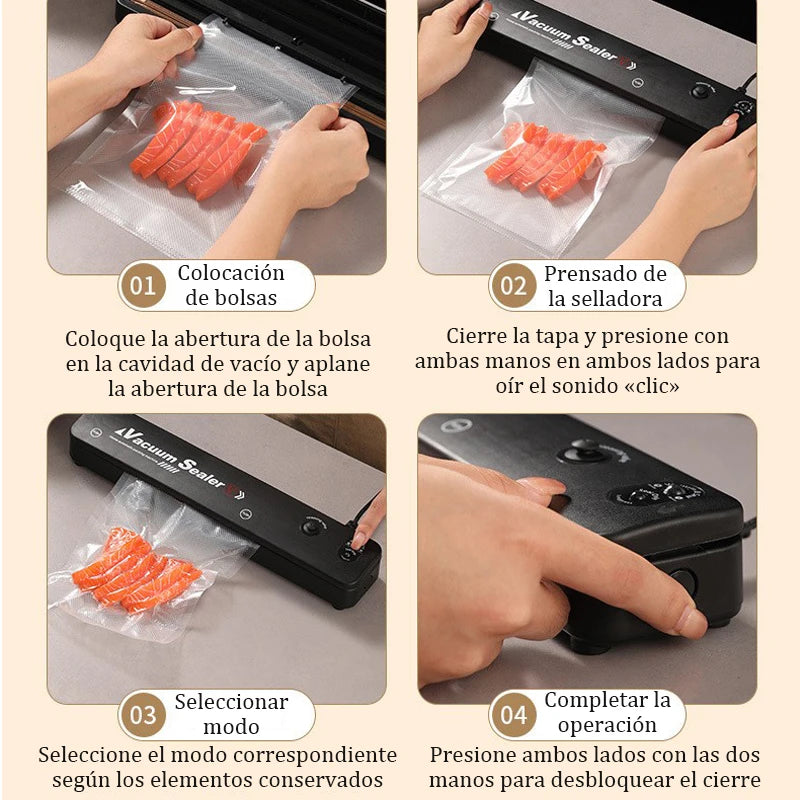 220V/110V Electric Vacuum Sealing Machine Food Saver with Vacuum Bag Link for Fresh Meat Snacks and Household Food Preservation Peaceful Pleasures Health and Wellness
