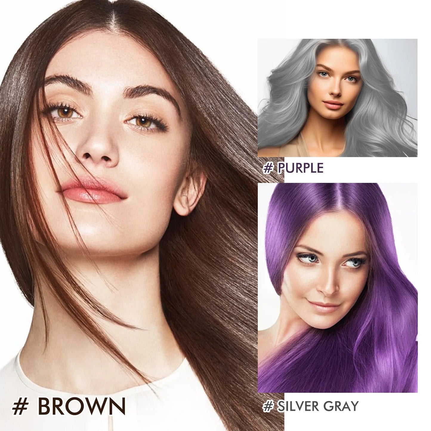 3 In 1 Hair Coloring Shampoo Natural Nourish Black Purple Hair Dye For Men Women Non Irritating Repair Fashion Hair Styling Tool Peaceful Pleasures Health and Wellness