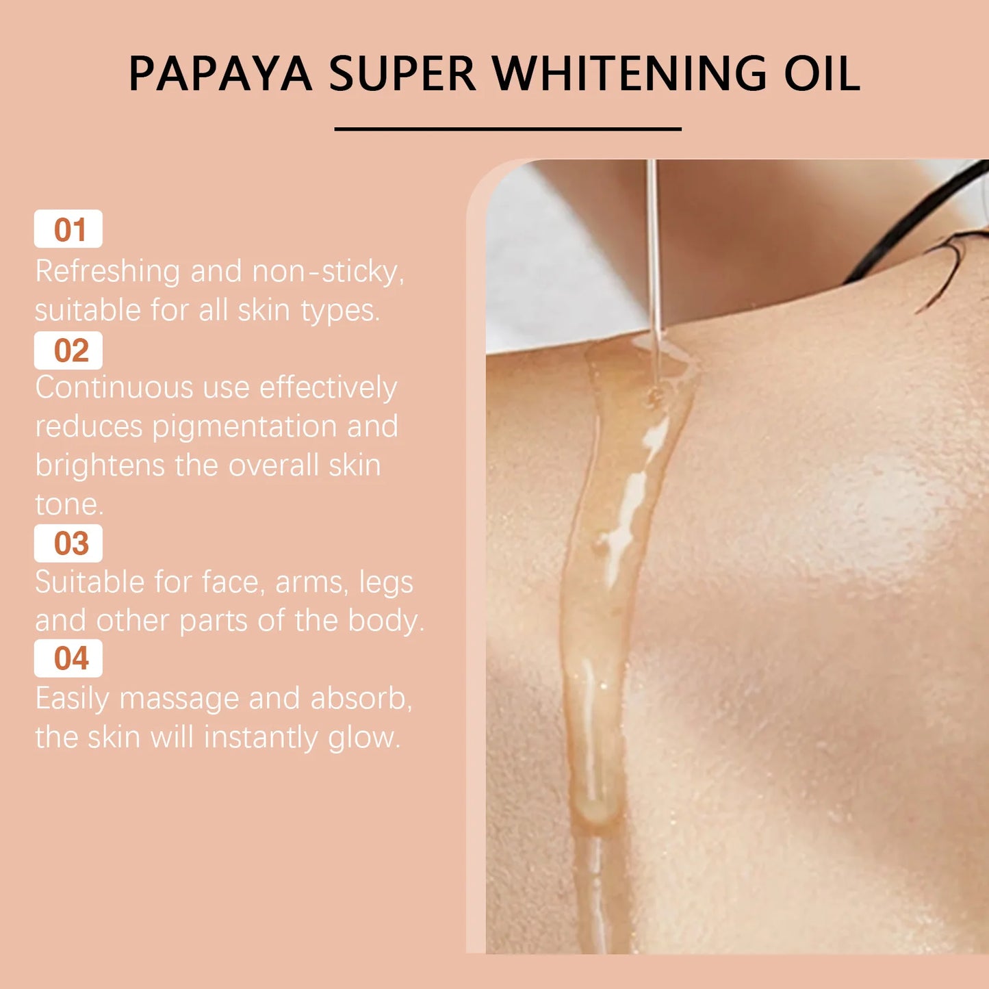 Papaya Whitening Body Oil – Brightening & Moisturizing Skin