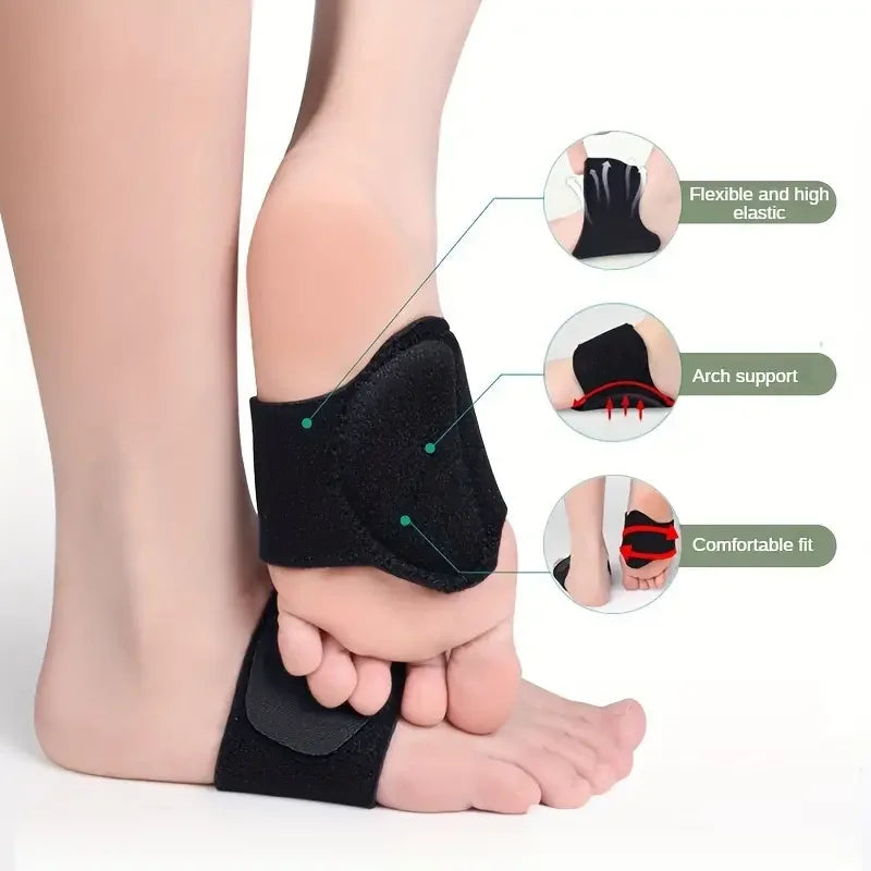 2pcs Compression Arch Support Brace for Men And Women For Flat Feet, High Arches, Fallen Arches, Heel Fatigue Peaceful Pleasures Health and Wellness