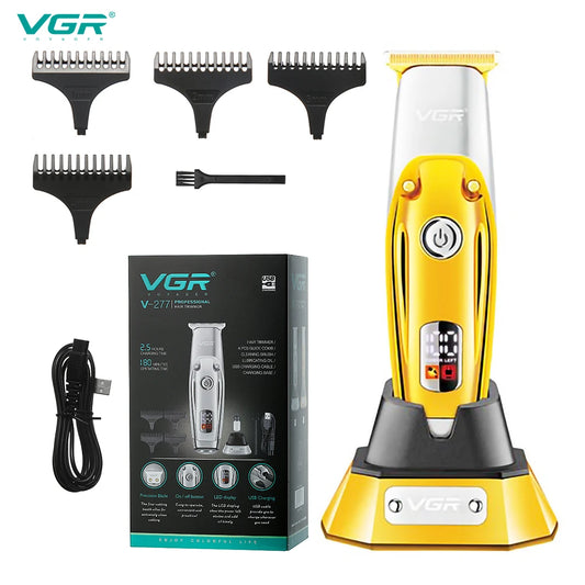 VGR Electric Hair Clipper Rechargeable Portable Home Appliance Personal Care Barber Trimmer For Men LCD USB Salon VGR V-277 Peaceful Pleasures Health and Wellness USB