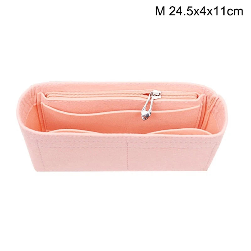 Felt Insert Bag Organizer – Handbag Liner & Makeup Organizer