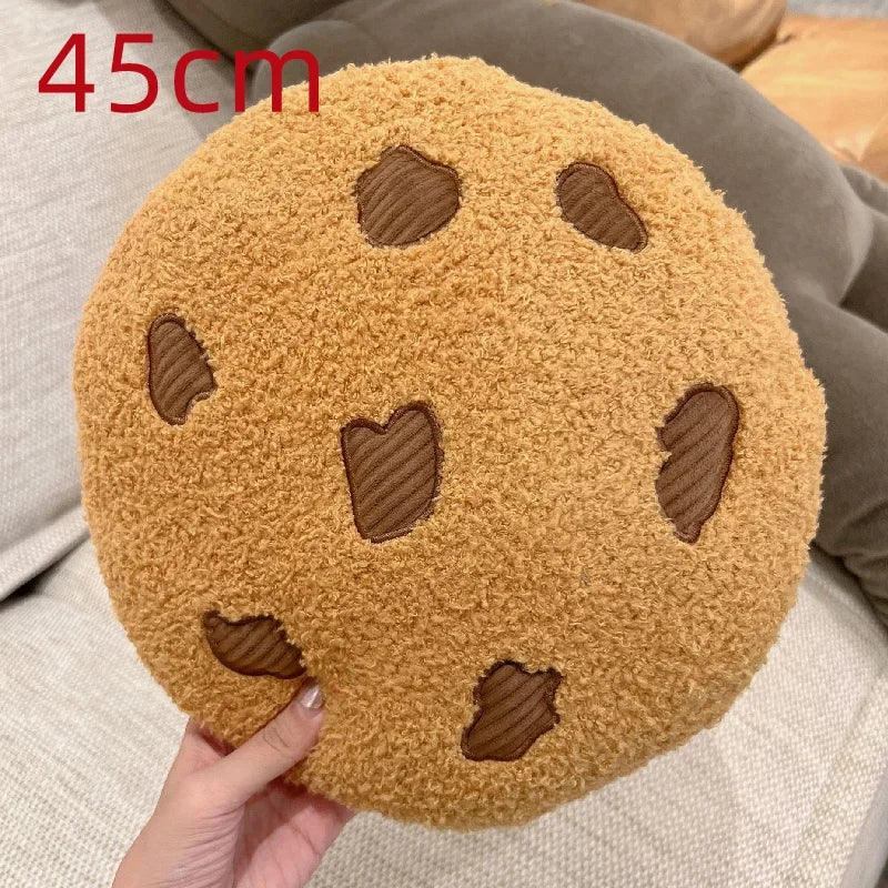 1pcs Soft Cookie Pillow Cartoon Cookies Plush Seat Cushion Food Children Children Girls Birthday Room Decoration New Year Gift Peaceful Pleasures Health and Wellness