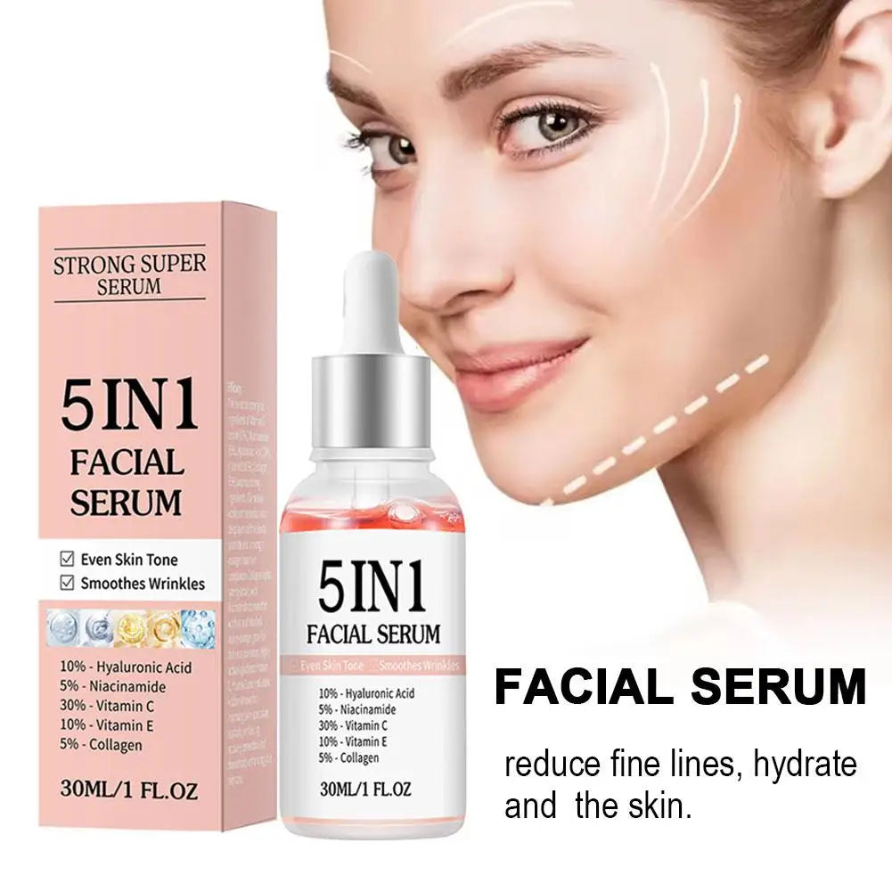 5-in-1 Face Serum – Vitamin C, Niacinamide & Hyaluronic Acid