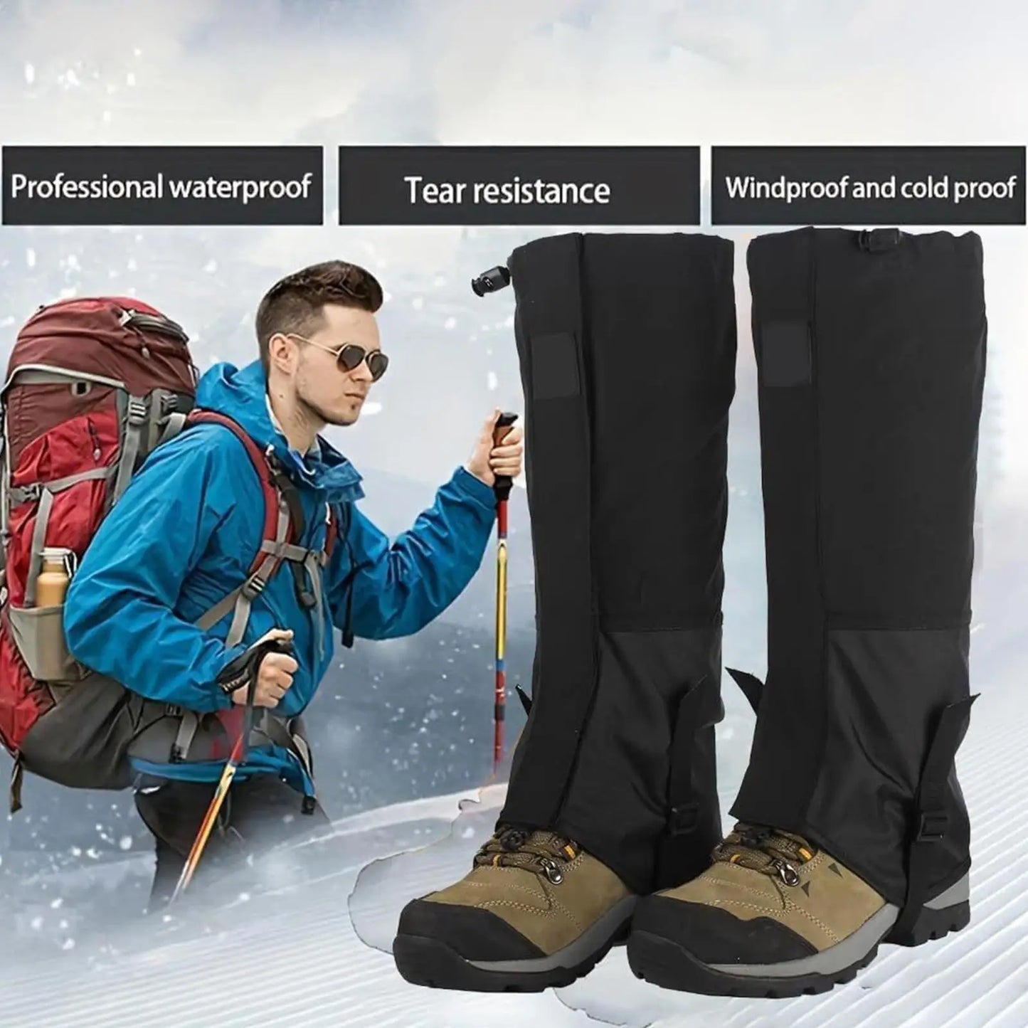 Professional Snake Proof Gaiters Waterproof Leg Guards for Hiking & Hunting Adjustable Protective Gear for Men Women in Outdoor Peaceful Pleasures Health and Wellness