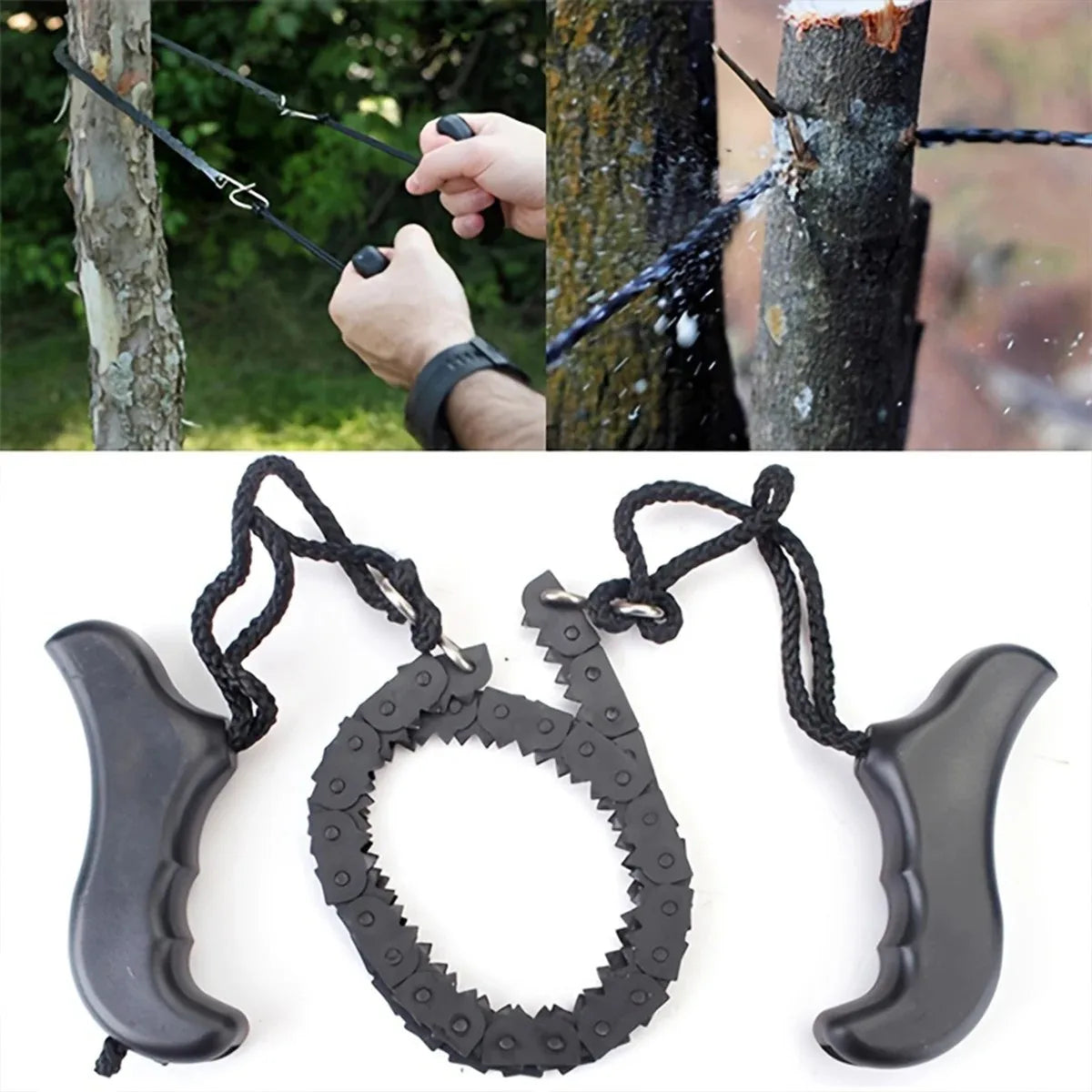 Outdoor Convenient Hand Zip, Saw Garden Logging Wire Saw, Camping EDC Survival Chain Saw Peaceful Pleasures Health and Wellness