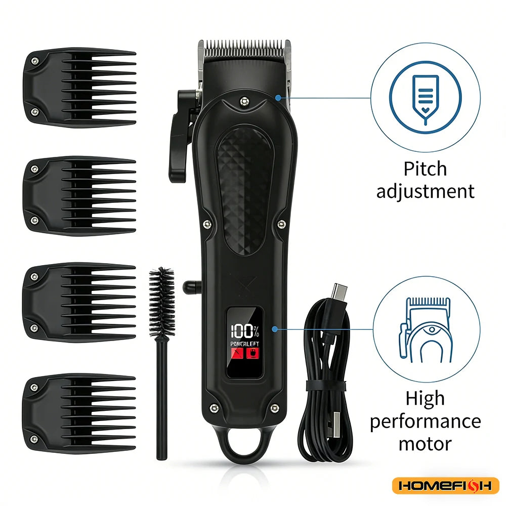 Professional USB Rechargeable Hair Clipper & Beard Trimmer, Cordless, Ideal Gift For Men Peaceful Pleasures Health and Wellness