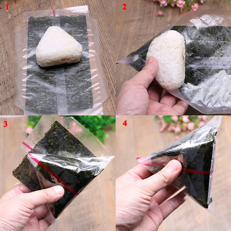 Double Layer Triangle Onigiri Rice Ball Bags – 20pcs Onigiri Packaging Bags Peaceful Pleasures Health and Wellness