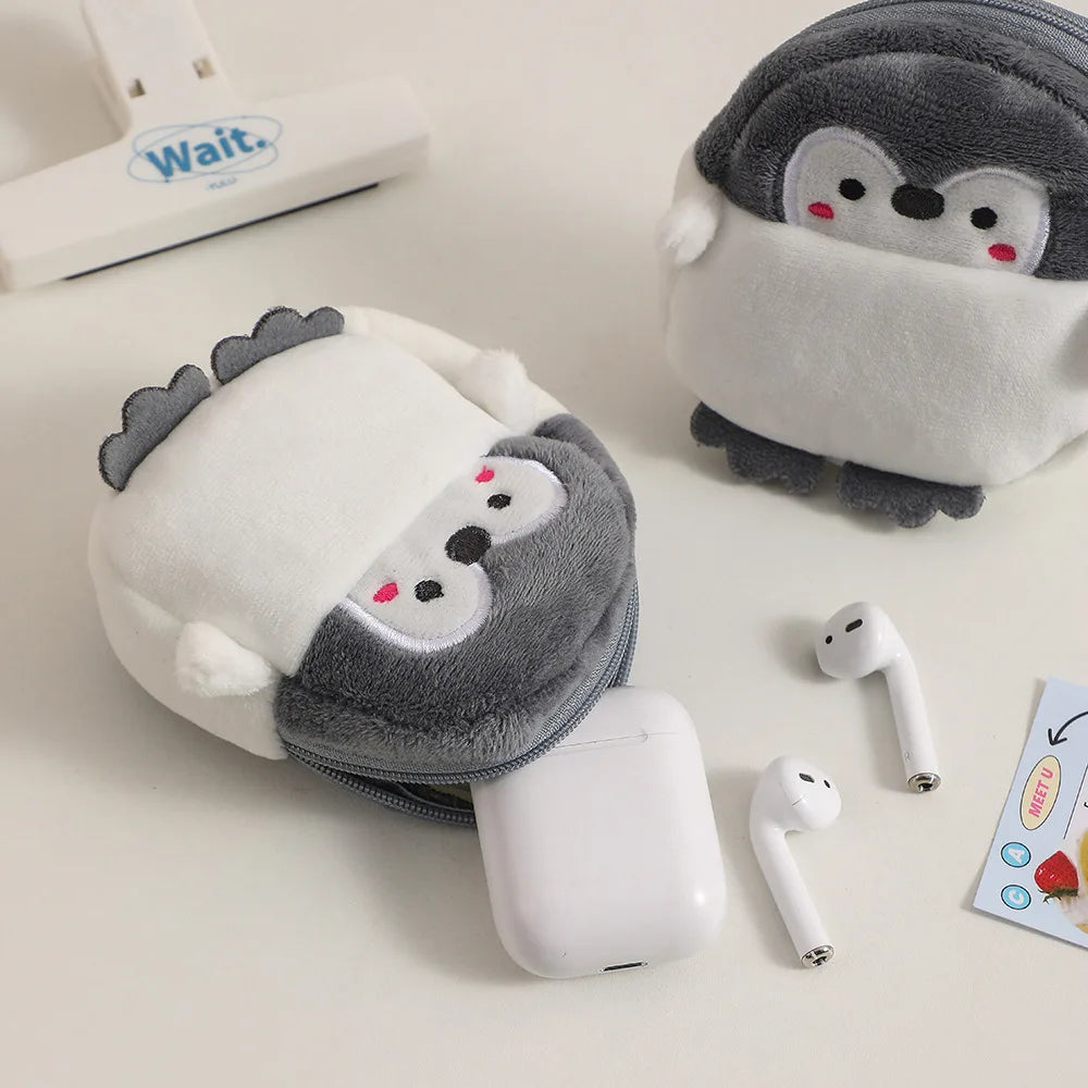 Cute Little Penguin Plush Coin Purse Mini Student Portable Storage