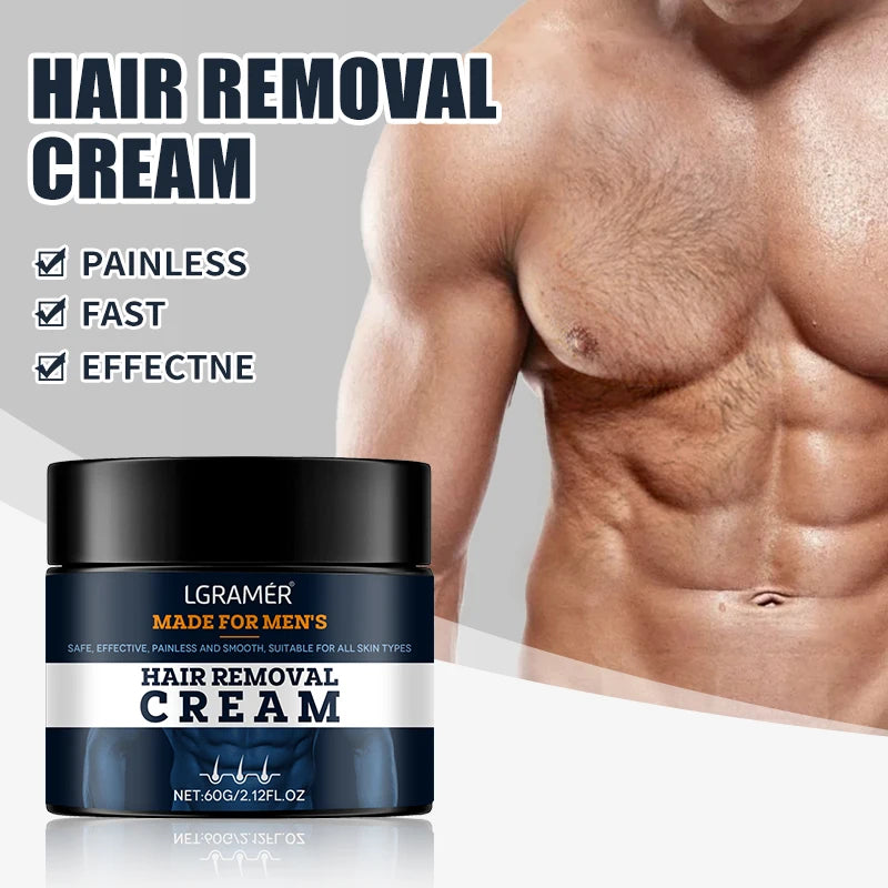 LGRAMER Men's Painless Hair Removal Cream – Body & Armpit