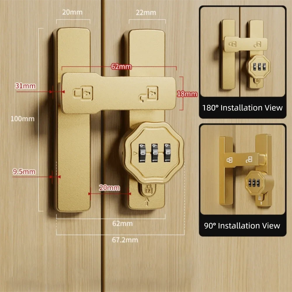 Zinc Alloy Keyless Combination Lock for Sliding & Barn Doors