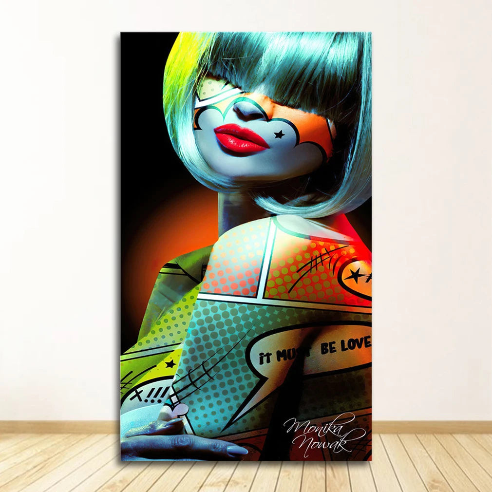 Room Canvas Painting Wall Art Picture Home Posters Graffiti Women Portrait Oil Poster And Prints Decor For Living Peaceful Pleasures Health and Wellness