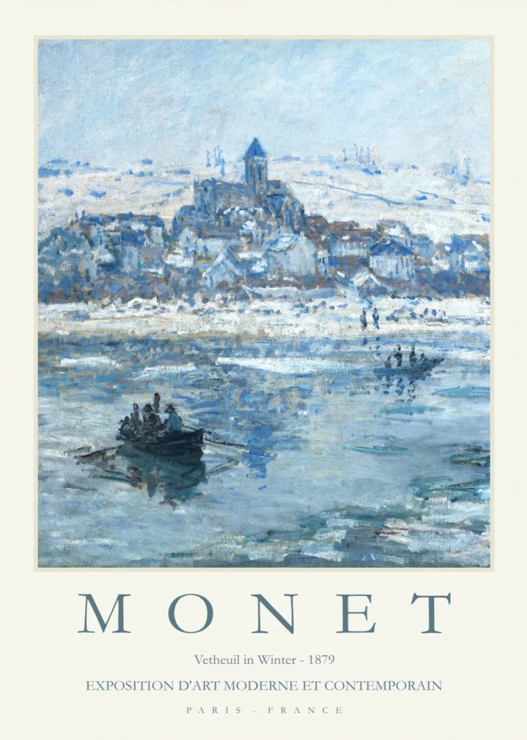 Claude Monet Abstract Landscape Canvas Wall Art | Unframed Print