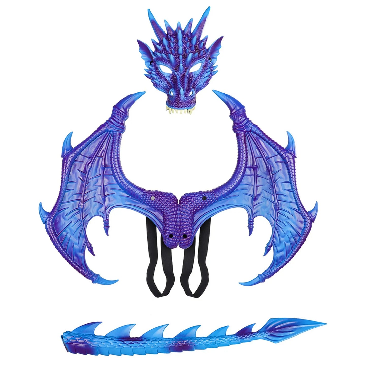Dragon Costume Set – Mask, Wings & Tail | Kids & Adults