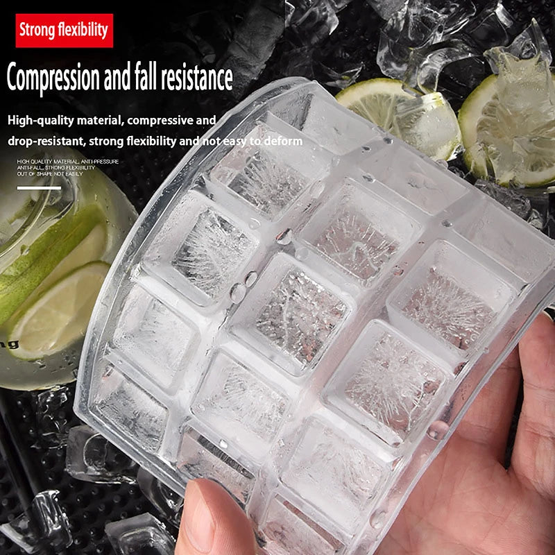 21-Grid Reusable Ice Cube Tray | Food-Grade PP Freezer Mold