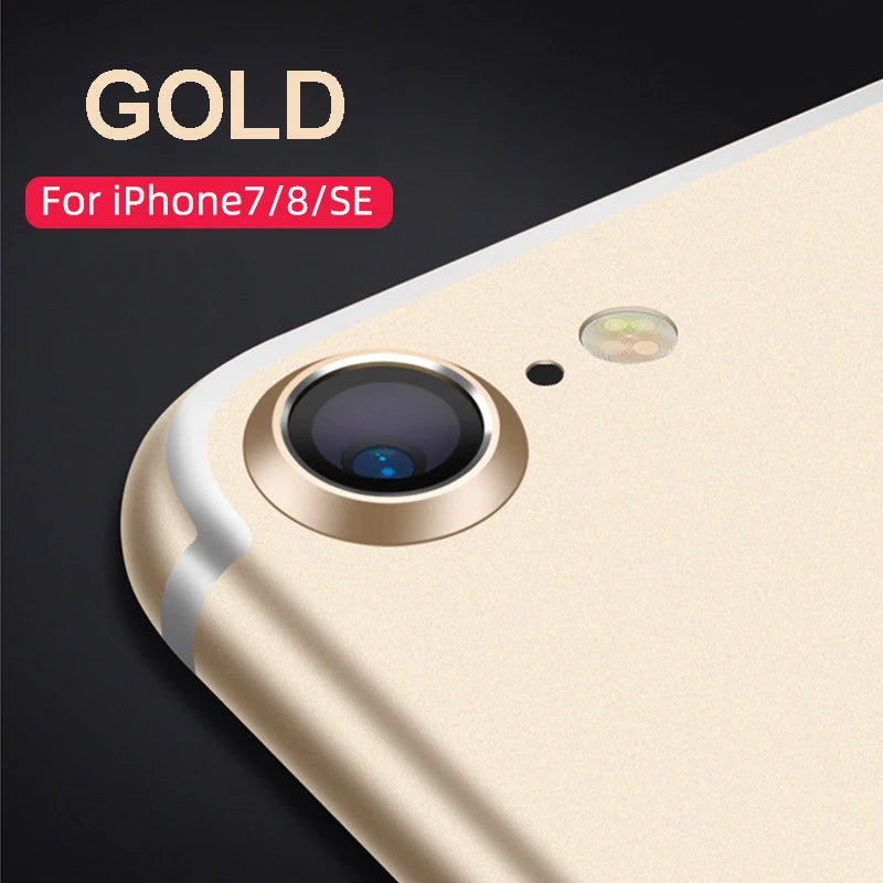 Lens Protection Circle For iPhone7 8 SE2 Bulletproof Screen Protector Camera Metal Phone Protective Cover Glass Film Accessories Peaceful Pleasures Health and Wellness