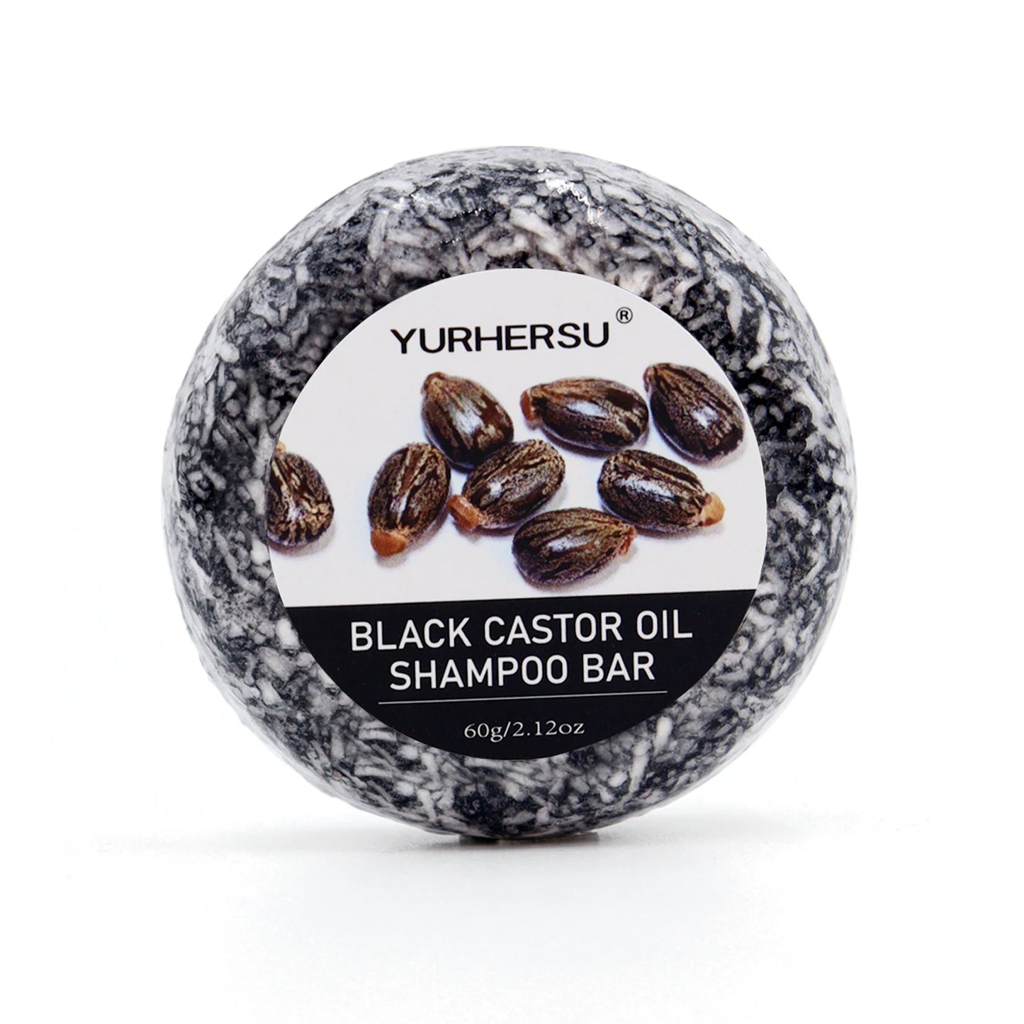 60g Black Castor Shampoo Bar 2-in-1 Shampoo and Conditioner, made with castor extract, nourishes and cares for all hair types. Peaceful Pleasures Health and Wellness 1 pcs