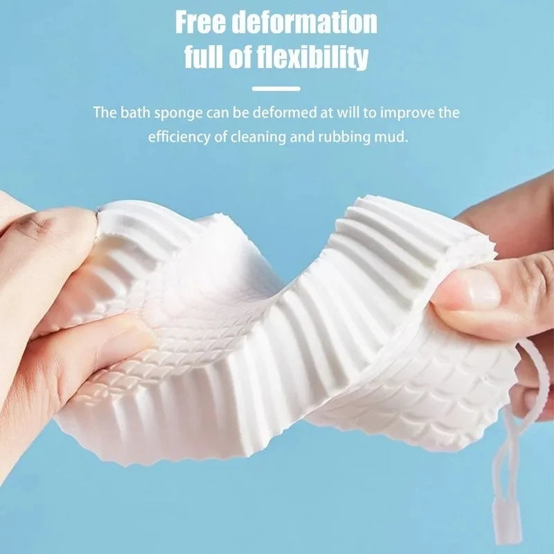 3D Sponge Exfoliating Bath Scrubbing Sponges Soft Body Scrubber