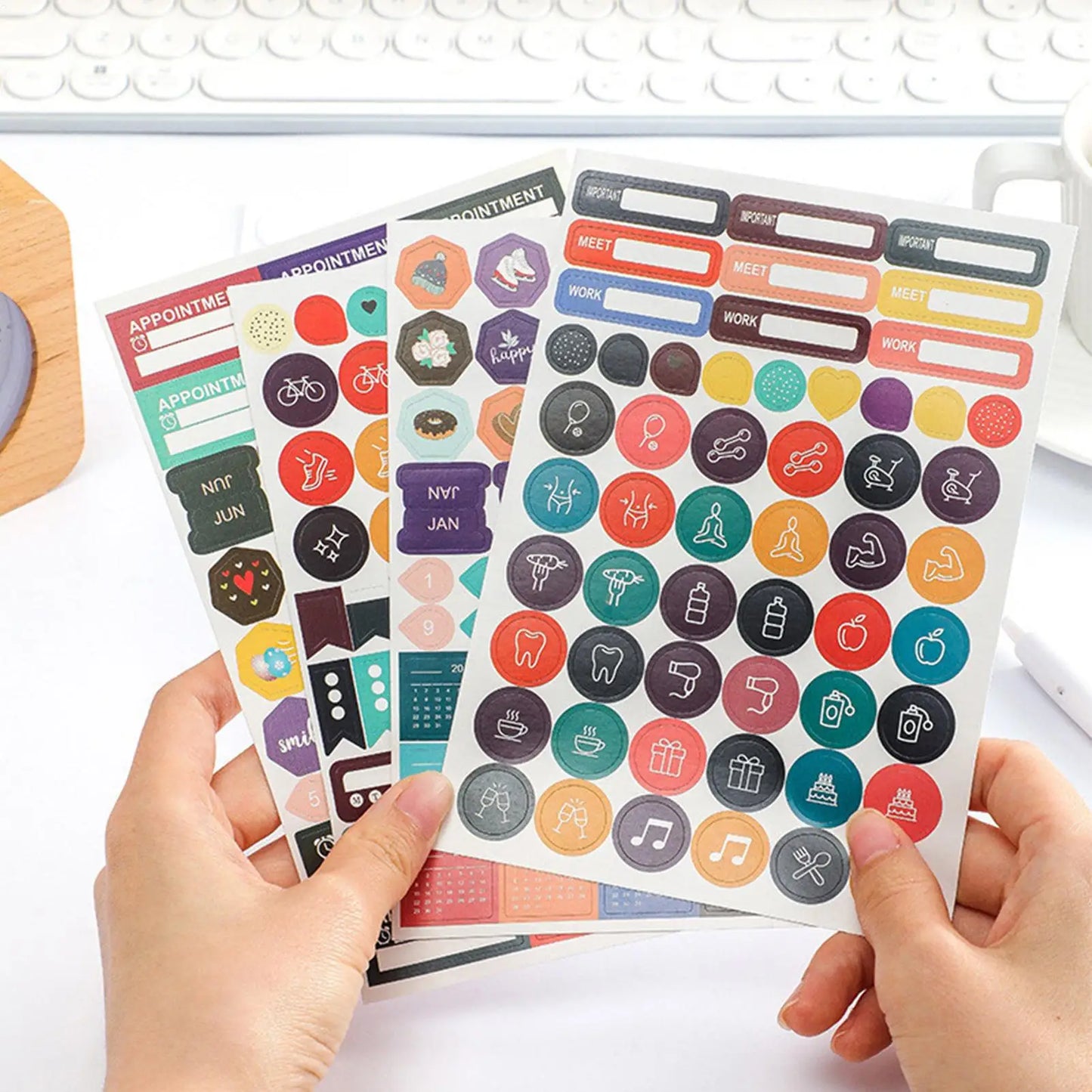 2026 Yearly Wall Calendar Poster with Stickers Large Planning Schedule Home Office Organization Time Management Tool Peaceful Pleasures Health and Wellness