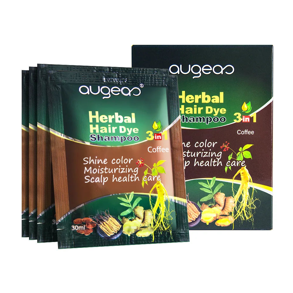 Hair Color Dye Shampoo | 6 Shades Plant Formula 500ml
