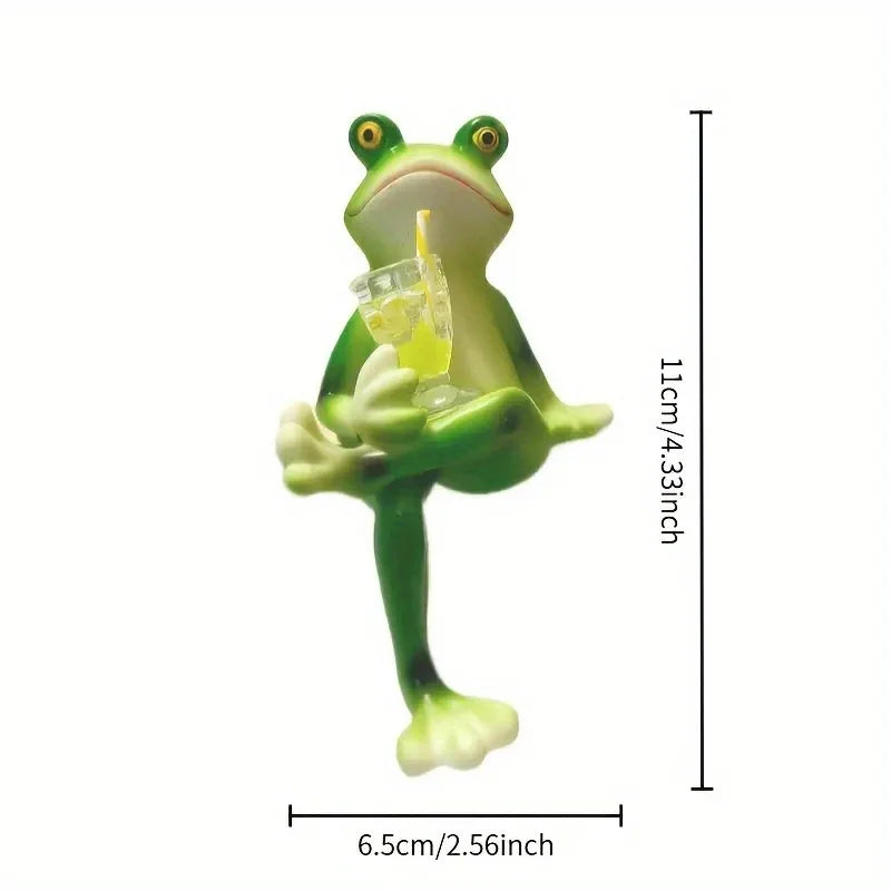 Miniature Frog Figurines | Funny Frog Planter Hugger Garden Decor