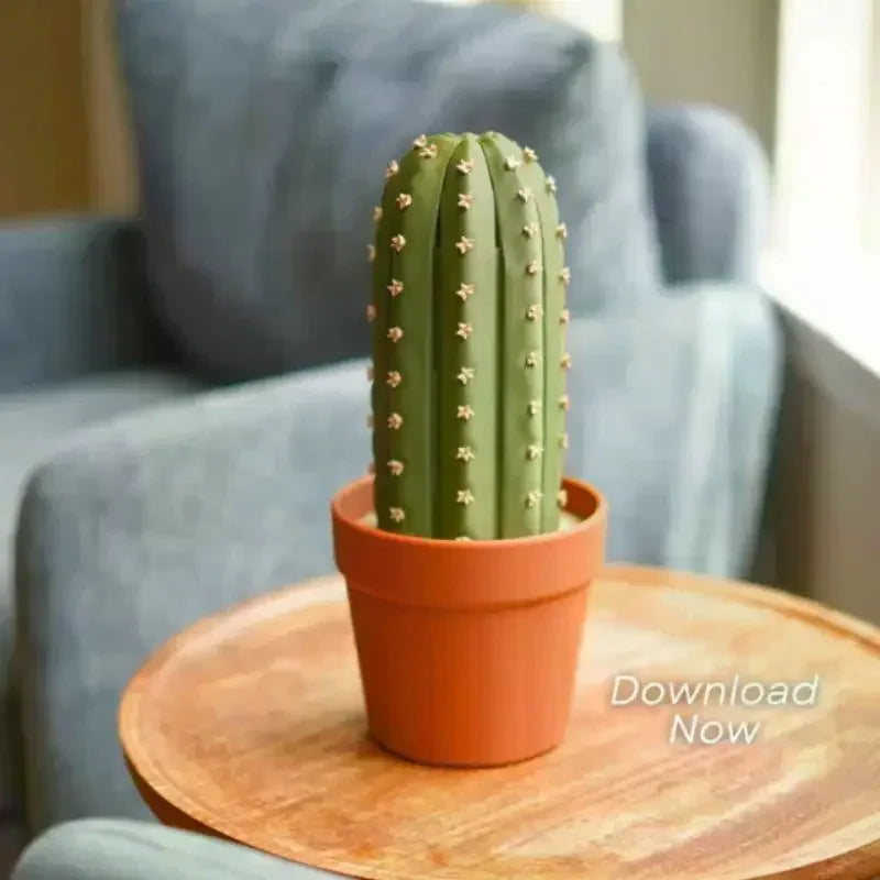 3D Printed Cactus Chess Set | Foldable Resin Desktop Ornament