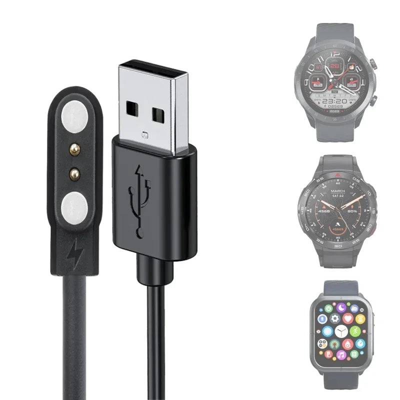Charger Adapter USB Charging Cable For Mibro GS/GS Pro / A2 / T2 / T1/C3/C2/Lite 2 Smart Watch Power Charge Accessories Peaceful Pleasures Health and Wellness