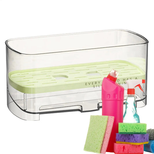Self-Draining Sponge Holder Sink Caddy Kitchen Organizer Sink Caddy Organizer Peaceful Pleasures Health and Wellness