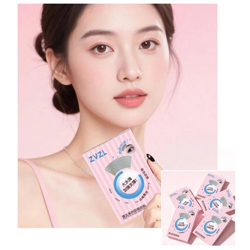 256 Patches Double Eyelid Tape Beige Self-Adhesive Eye Makeup Stickers Transparent Invisible Double Eyelid Tape Big Eyes Makeup Peaceful Pleasures Health and Wellness