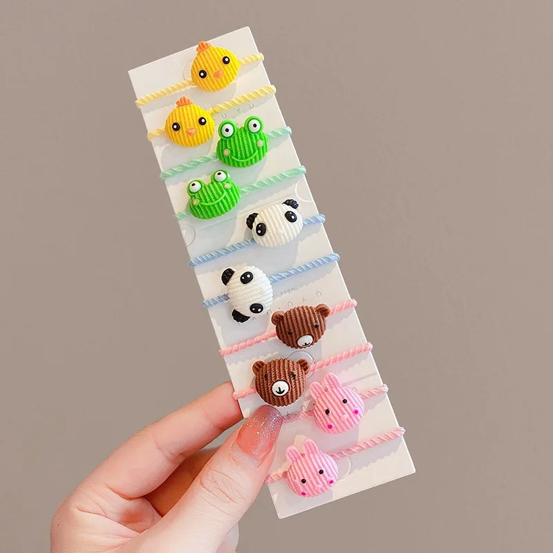 10-Piece Girls Kids Hair Clips & Elastic Hair Bands Set