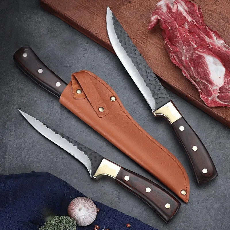 Hand-Forged Stainless Steel Butcher Bone Removal Knife