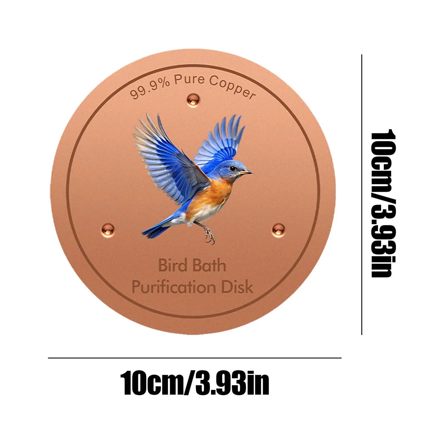Copper Bird Bath Purification Disc | Triple-Point Support