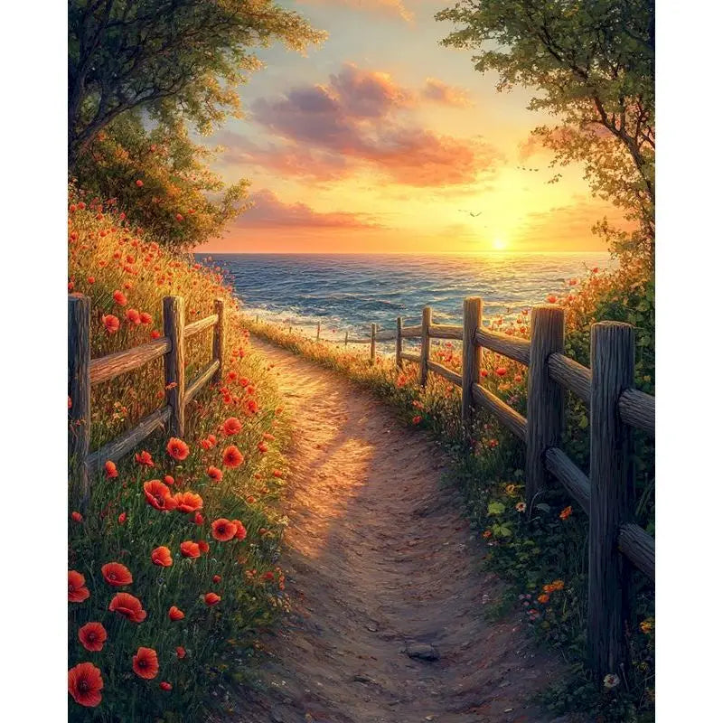 GATYZTORY Oil Painting By Numbers Frame Canvas Painting Sunset Seascape Number Painting Wall Decor Diy Gift Drawing By Number Peaceful Pleasures Health and Wellness 111-9 30x40cm Unframed