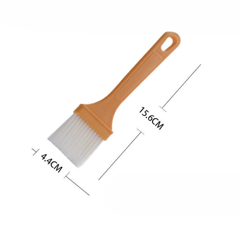 1cps Yellow Handle Oil Brush Pancake Brush Household Barbecue Brush Heat-resistant Small Brush Peaceful Pleasures Health and Wellness A