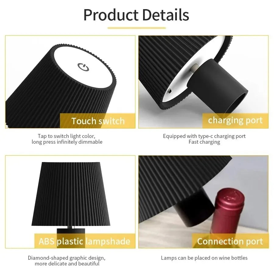 RGB Wireless Table Lamp For Wine Bottles LED Bottle Light For Outdoor Use Touch Control Ideal For Restaurant Bars Festival Party Peaceful Pleasures Health and Wellness