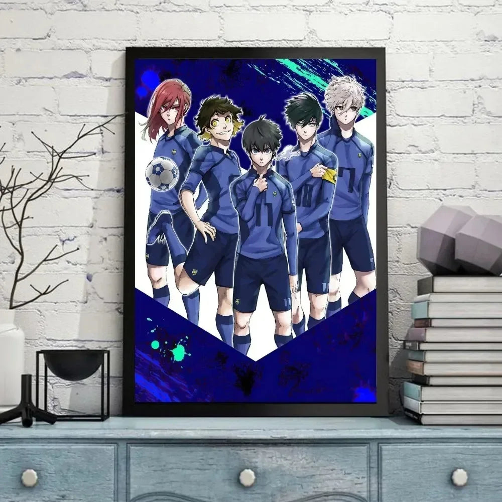 Blue Lock Anime Good Quality Canvas Painting Prints and Posters Room Bar Cafe Vintage Aesthetic Home Decorative Peaceful Pleasures Health and Wellness 11 20x30cm Unframed
