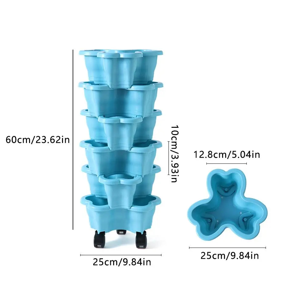 6-Tier Vertical Stackable Planter – Space-Saving Garden Tower