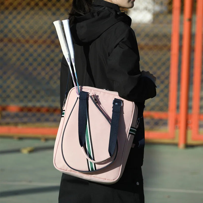 Large Tennis & Badminton Bag with Shoe Compartment | Nylon Racket Sports Bag Peaceful Pleasures Health and Wellness