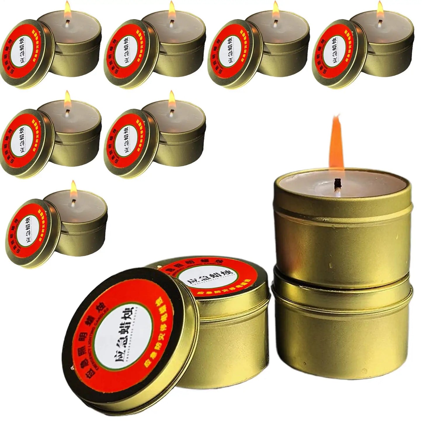 Emergency Survival Candles Windproof 10-Pack | Power Outage