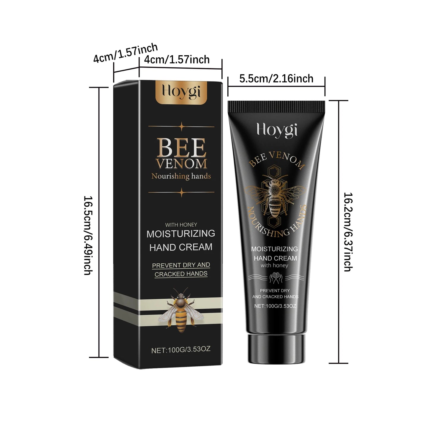 Bee Venom Hand Cream Moisturizing Anti Crack Fast Absorption Non Greasy Nourishing for Dry Cracked Skin Improve Skin Texture Peaceful Pleasures Health and Wellness