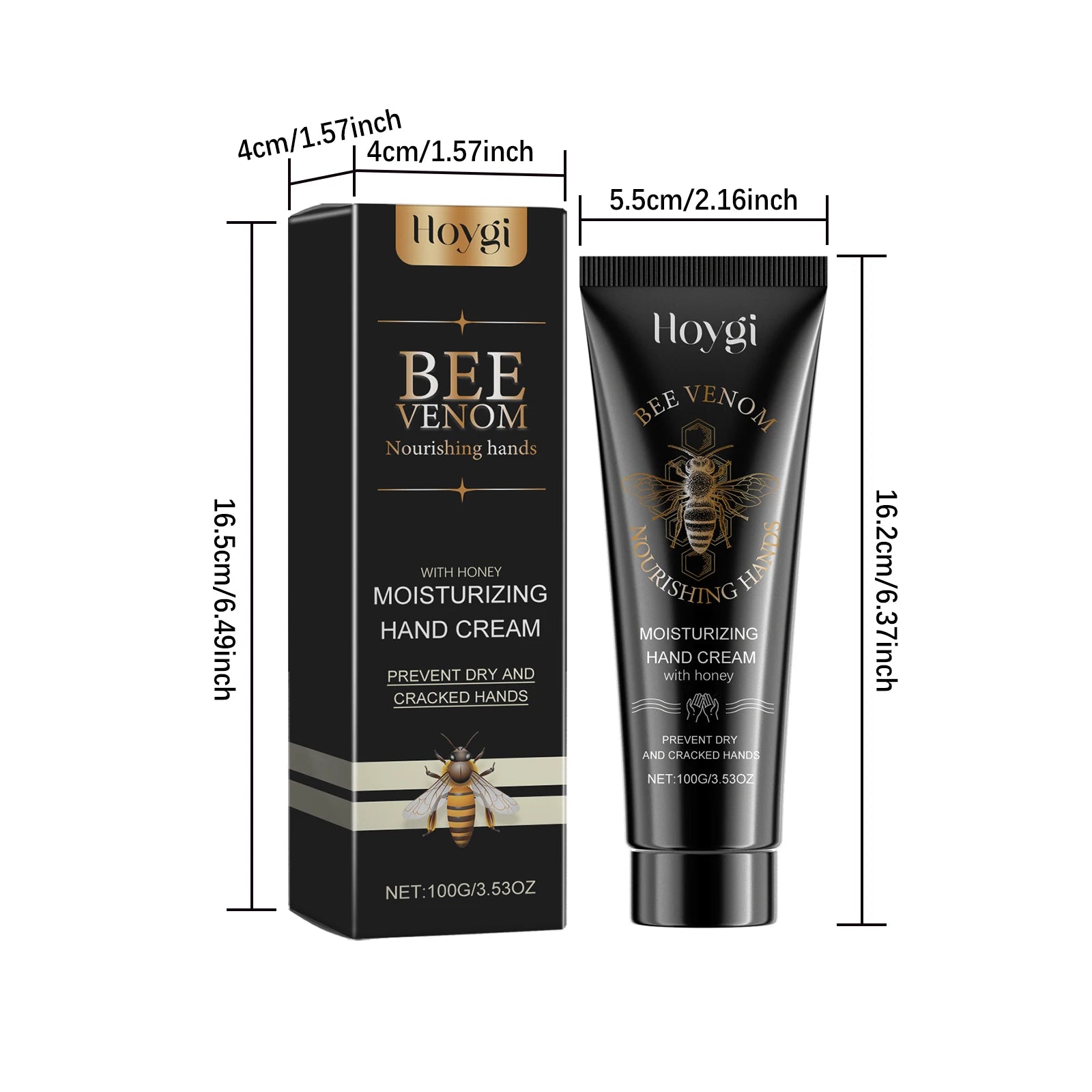 Bee Venom Hand Cream Moisturizing Anti Crack Fast Absorption Non Greasy Nourishing for Dry Cracked Skin Improve Skin Texture Peaceful Pleasures Health and Wellness